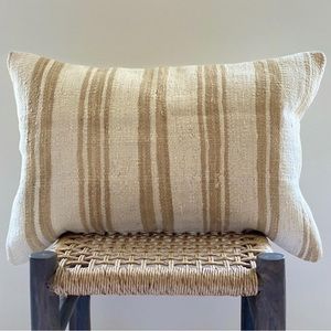Vintage hemp pillow cover